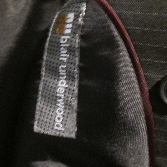 BLAIR UNDERWOOD mens 42R Black Pinstripe 2-button SPORT COAT Jacket Blazer - Picture 4 of 5